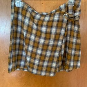 Ten sixty Sherman yellow plaid mini skirt